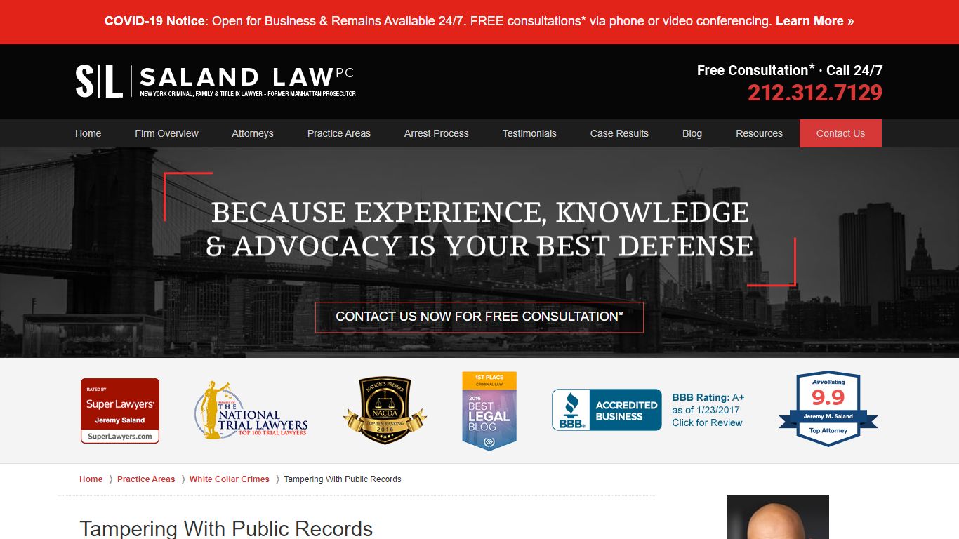 Tampering With Public Records | New York Crime Defense Lawyers
